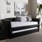 Baxton Studio Camino Black Faux Leather Upholstered Daybed with Guest Trundle Bed 131-7306 - alternate 8